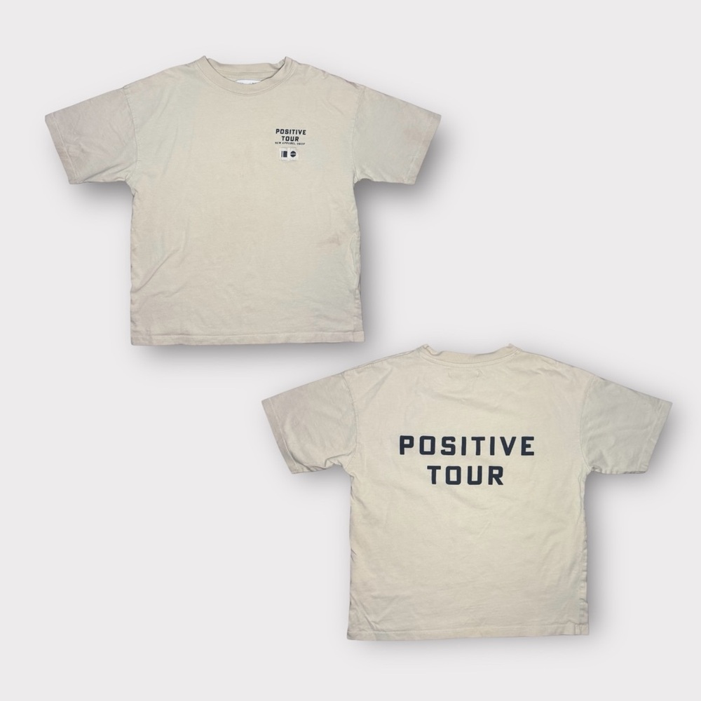 Zara Positive Tour Text Beige Shirt